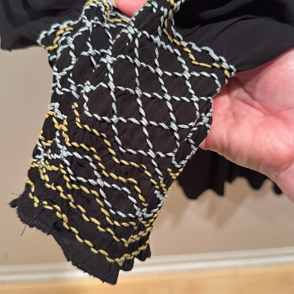 Free People Late Night Picnic Embroidered Dress Medium - Picture 6 of 7